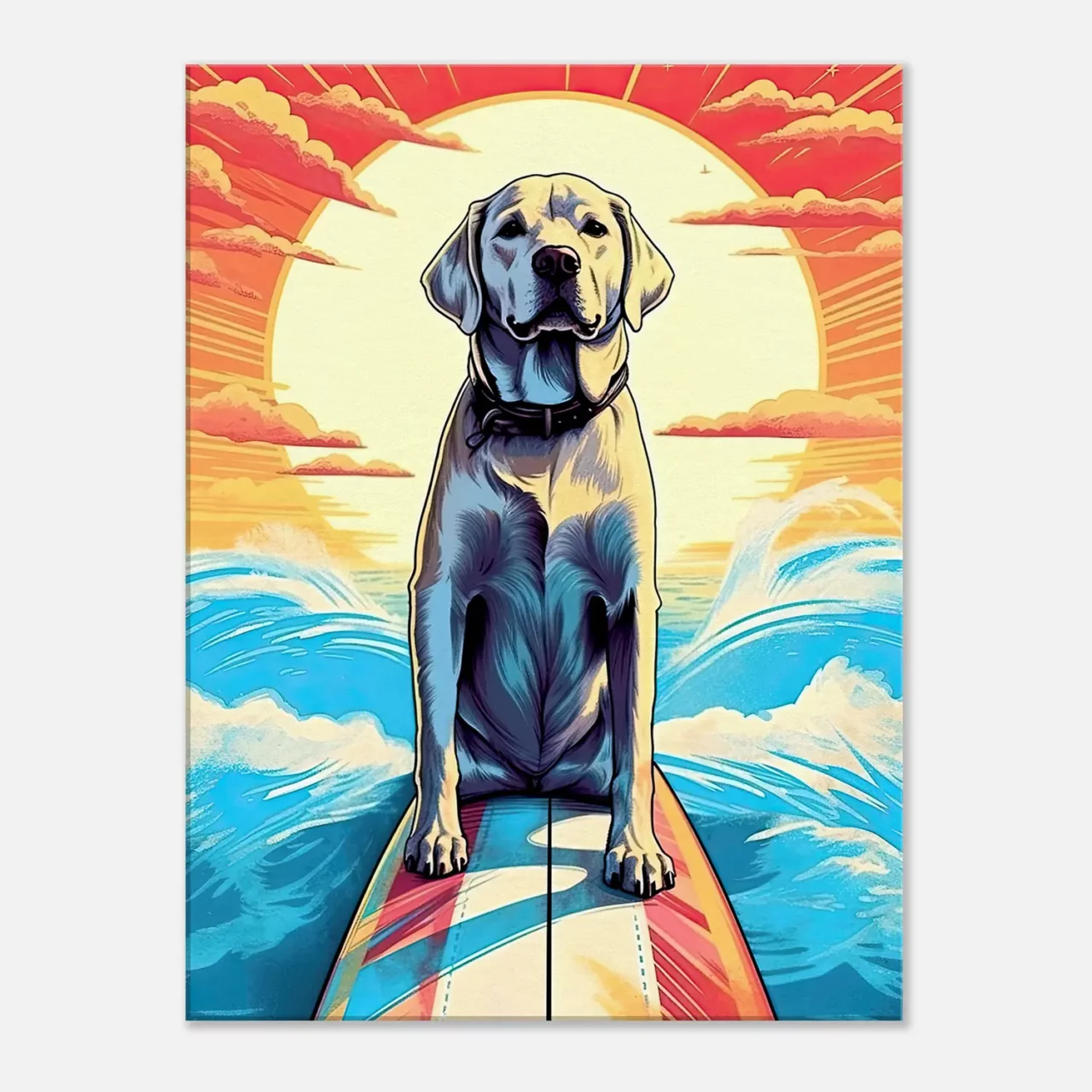 surfeur canin : aventure d'Été sur les vagues