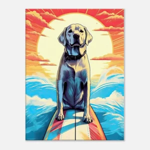 surfeur canin : aventure d'Été sur les vagues