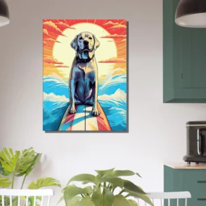 surfeur canin : aventure d'Été sur les vagues