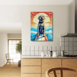 surfeur canin : aventure d'Été sur les vagues