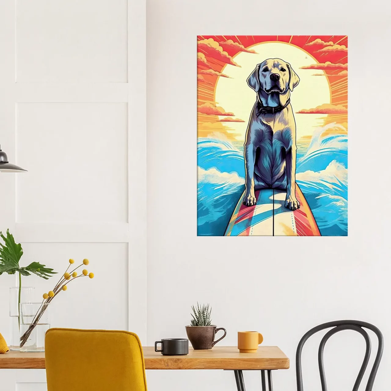 surfeur canin : aventure d'Été sur les vagues