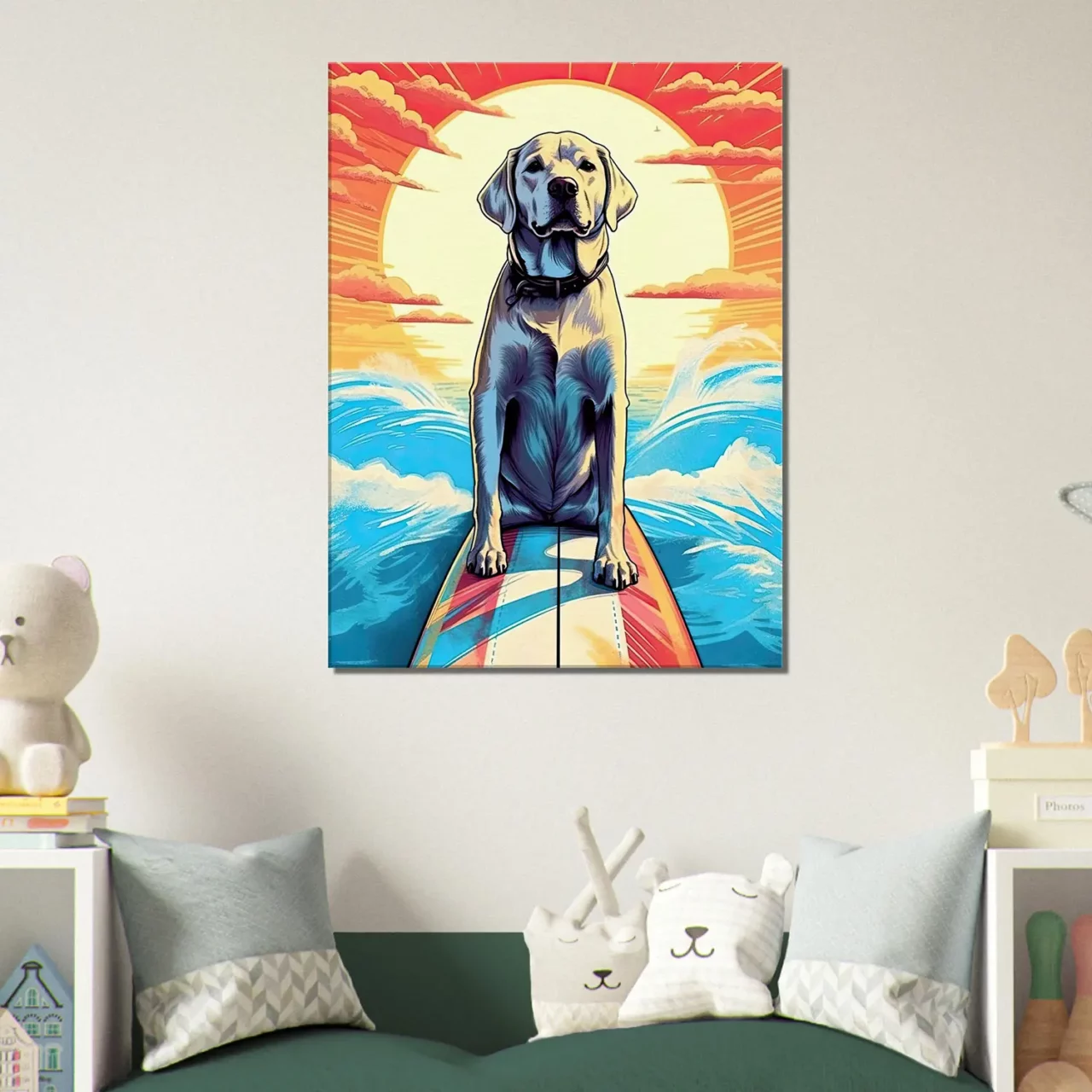 surfeur canin : aventure d'Été sur les vagues