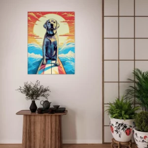 surfeur canin : aventure d'Été sur les vagues