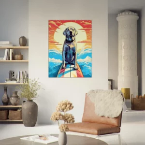 surfeur canin : aventure d'Été sur les vagues