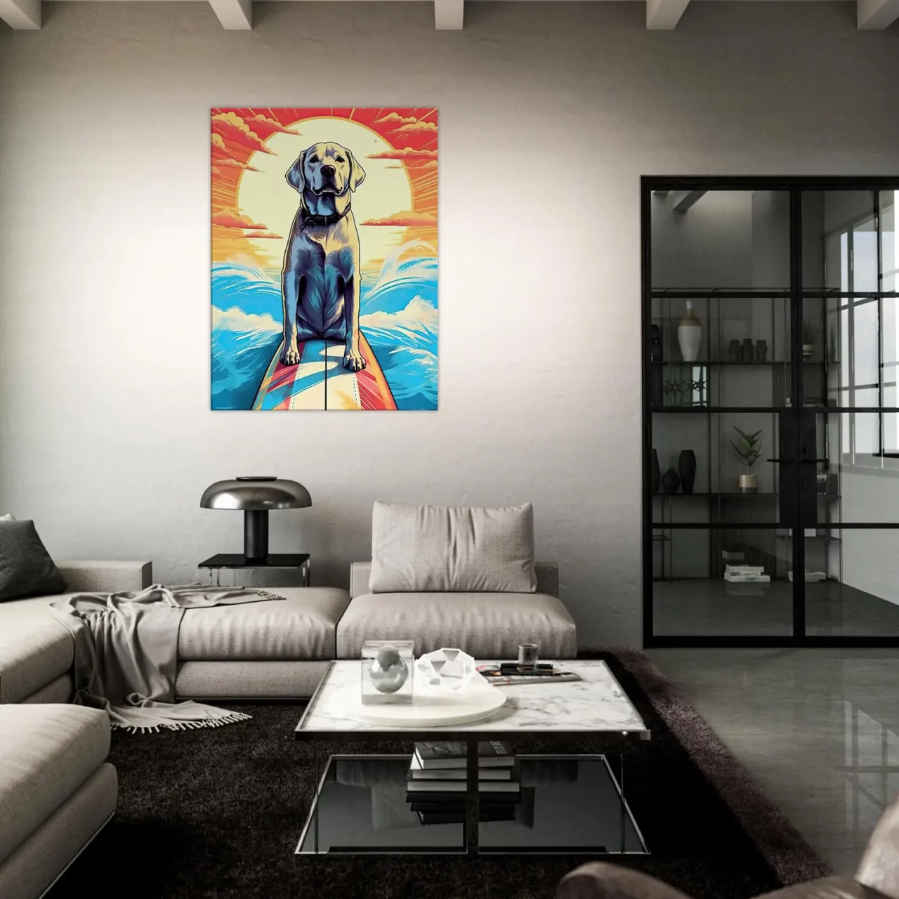 surfeur canin : aventure d'Été sur les vagues