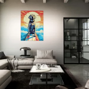 surfeur canin : aventure d'Été sur les vagues