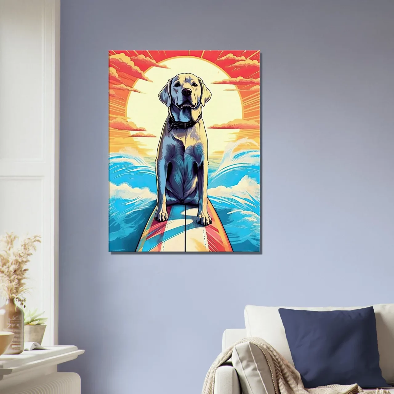 surfeur canin : aventure d'Été sur les vagues