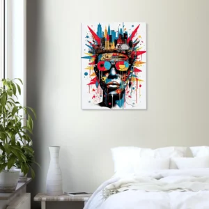 Tableau Urbanité Basquiat : Portrait Pop Art de New York