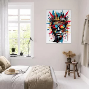 Tableau Urbanité Basquiat : Portrait Pop Art de New York