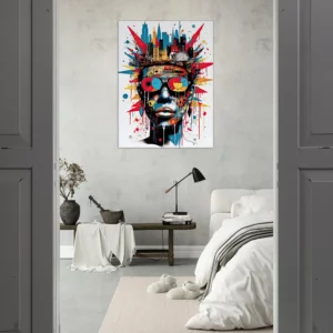 Tableau Urbanité Basquiat : Portrait Pop Art de New York