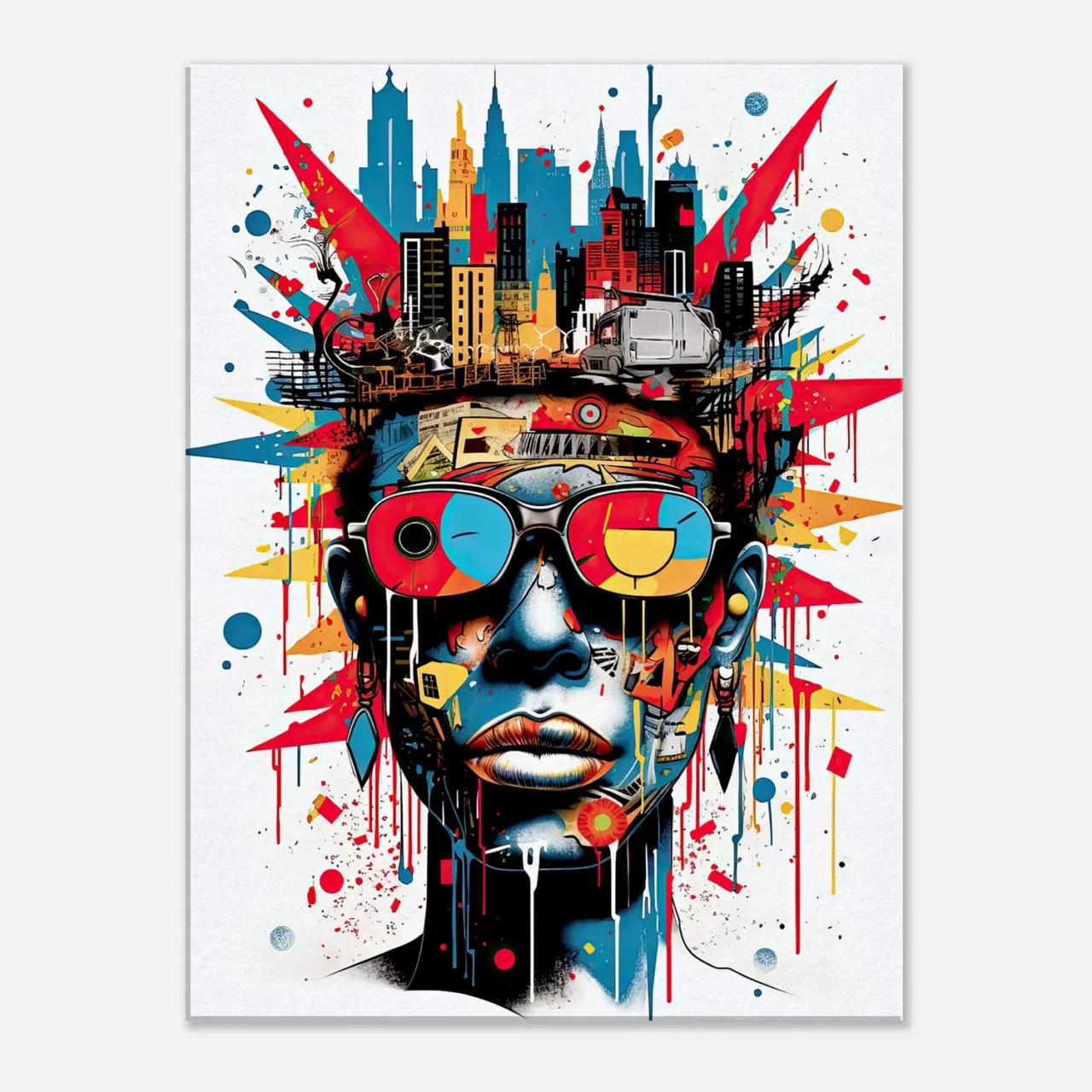 Tableau Urbanité Basquiat : Portrait Pop Art de New York urbanité basquiat : portrait pop art de new york