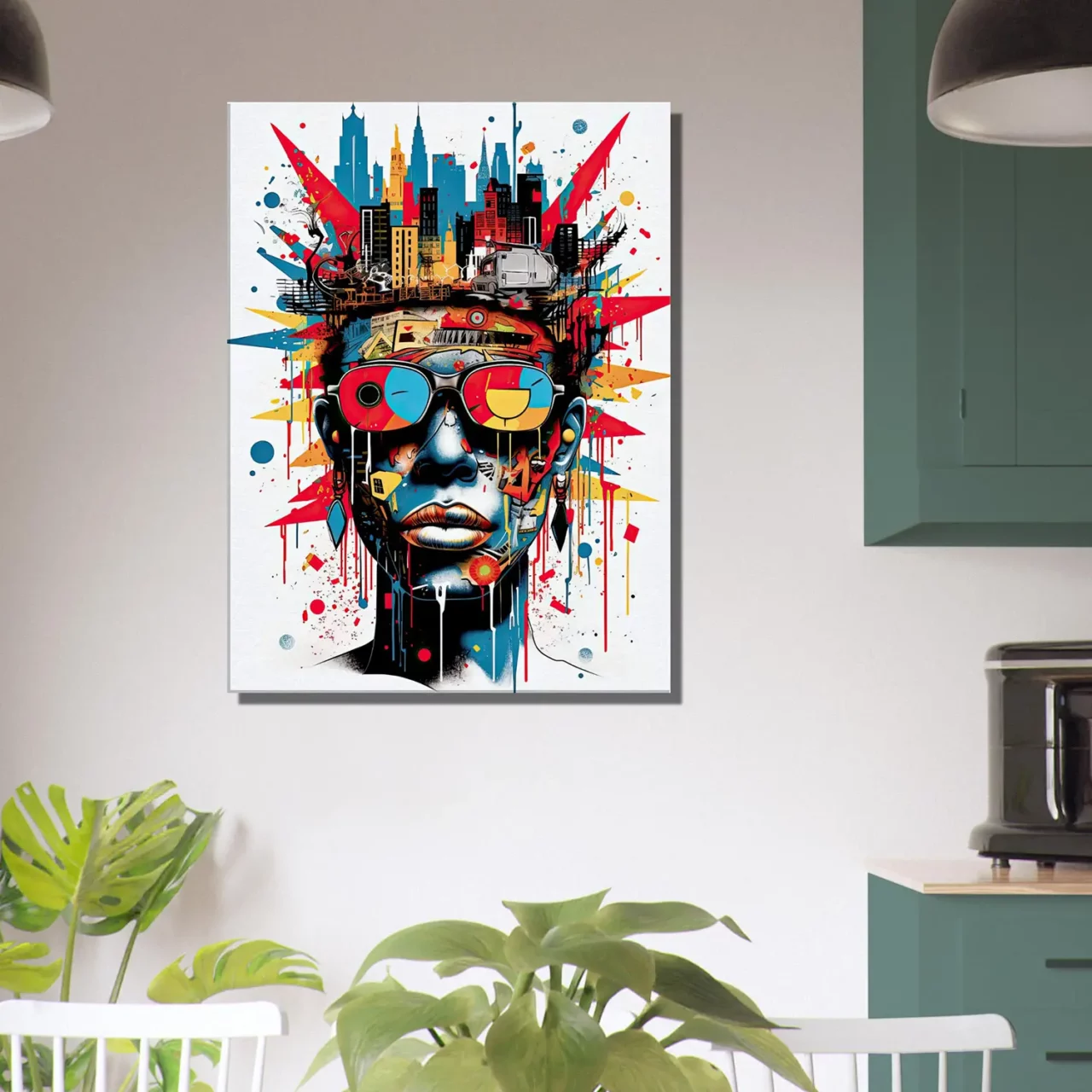 Tableau Urbanité Basquiat : Portrait Pop Art de New York urbanité basquiat : portrait pop art de new york