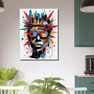 Tableau Urbanité Basquiat : Portrait Pop Art de New York