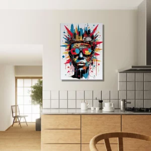Tableau Urbanité Basquiat : Portrait Pop Art de New York