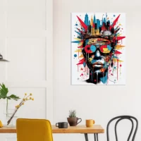 Tableau Urbanité Basquiat : Portrait Pop Art de New York urbanité basquiat : portrait pop art de new york