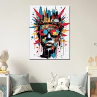 Tableau Urbanité Basquiat : Portrait Pop Art de New York urbanité basquiat : portrait pop art de new york