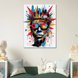 Tableau Urbanité Basquiat : Portrait Pop Art de New York urbanité basquiat : portrait pop art de new york