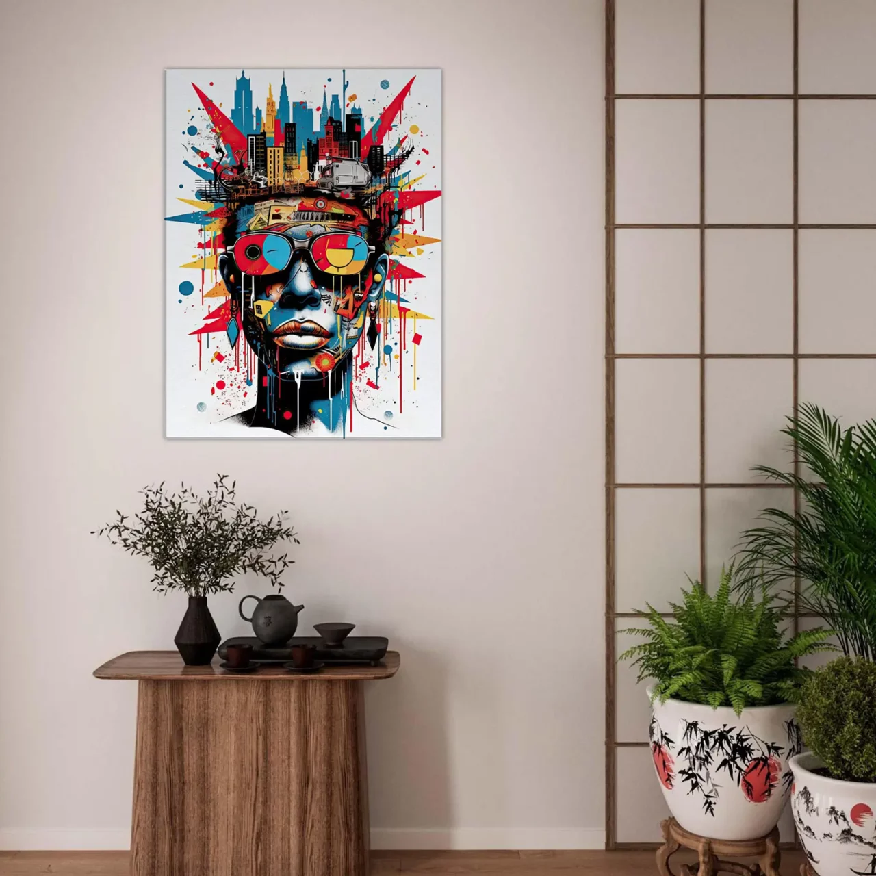 Tableau Urbanité Basquiat : Portrait Pop Art de New York urbanité basquiat : portrait pop art de new york