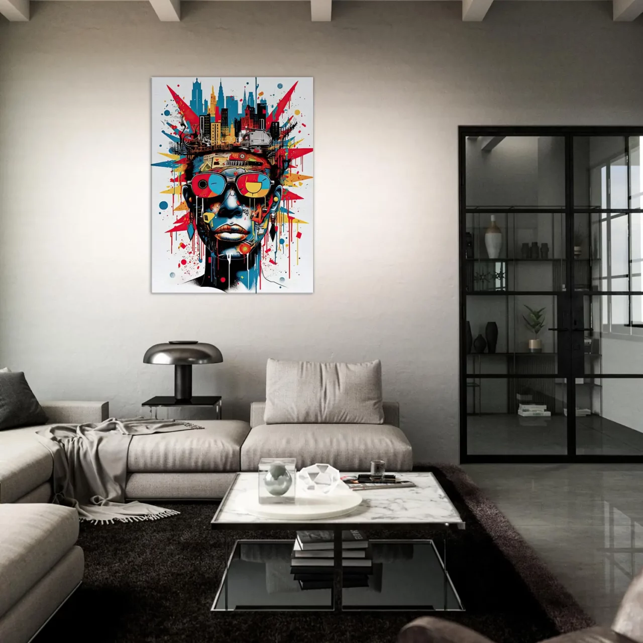 Tableau Urbanité Basquiat : Portrait Pop Art de New York urbanité basquiat : portrait pop art de new york