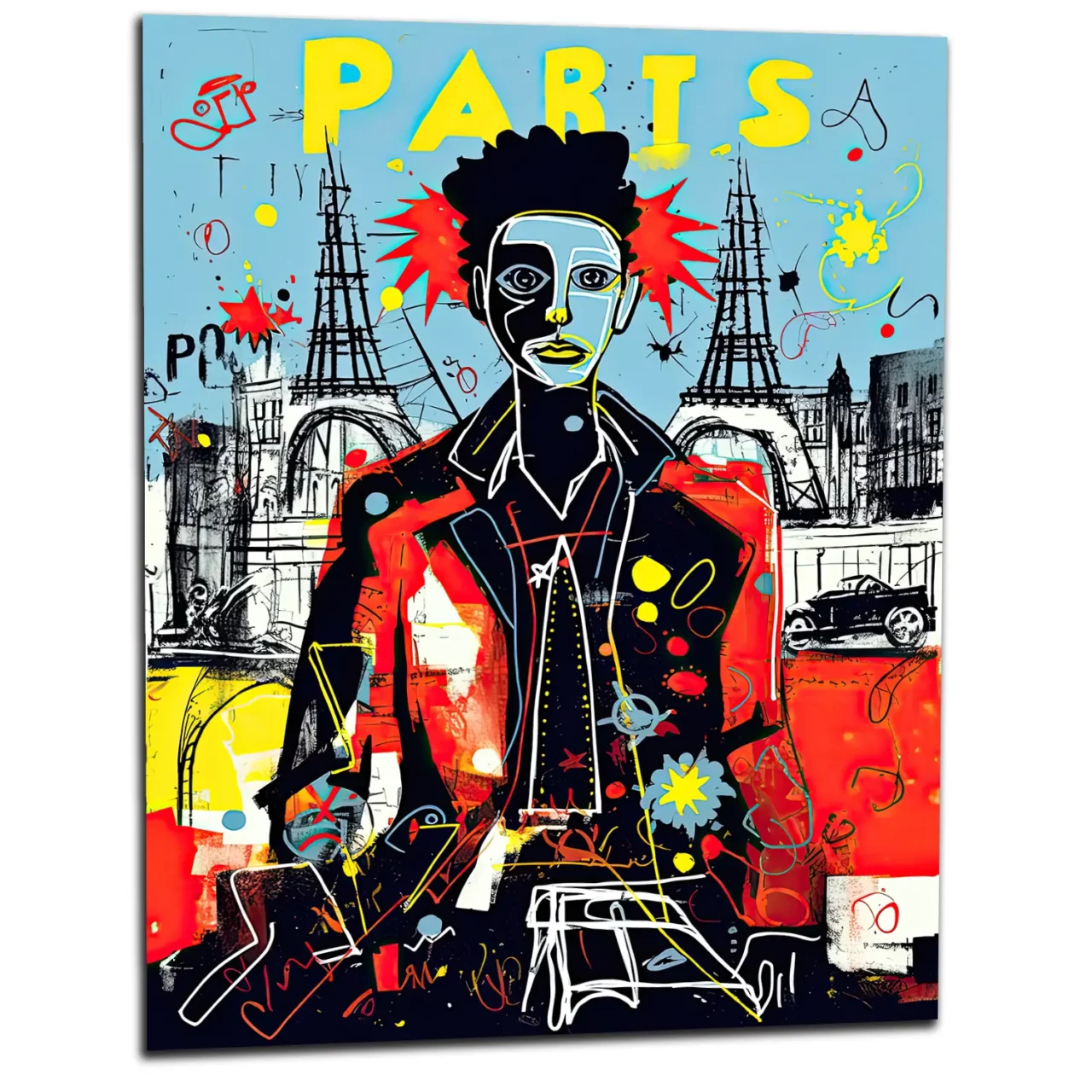 Tableau Vision artistique moderne de Paris par Basquiat vision artistique moderne de paris par basquiat
