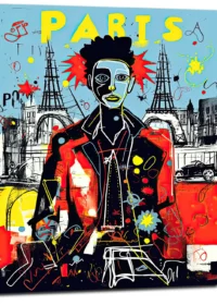 Tableau Vision artistique moderne de Paris par Basquiat vision artistique moderne de paris par basquiat
