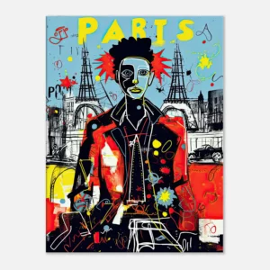 Tableau Vision artistique moderne de Paris par Basquiat vision artistique moderne de paris par basquiat