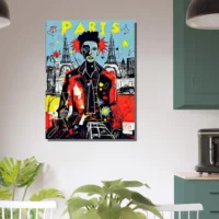 Tableau Vision artistique moderne de Paris par Basquiat vision artistique moderne de paris par basquiat