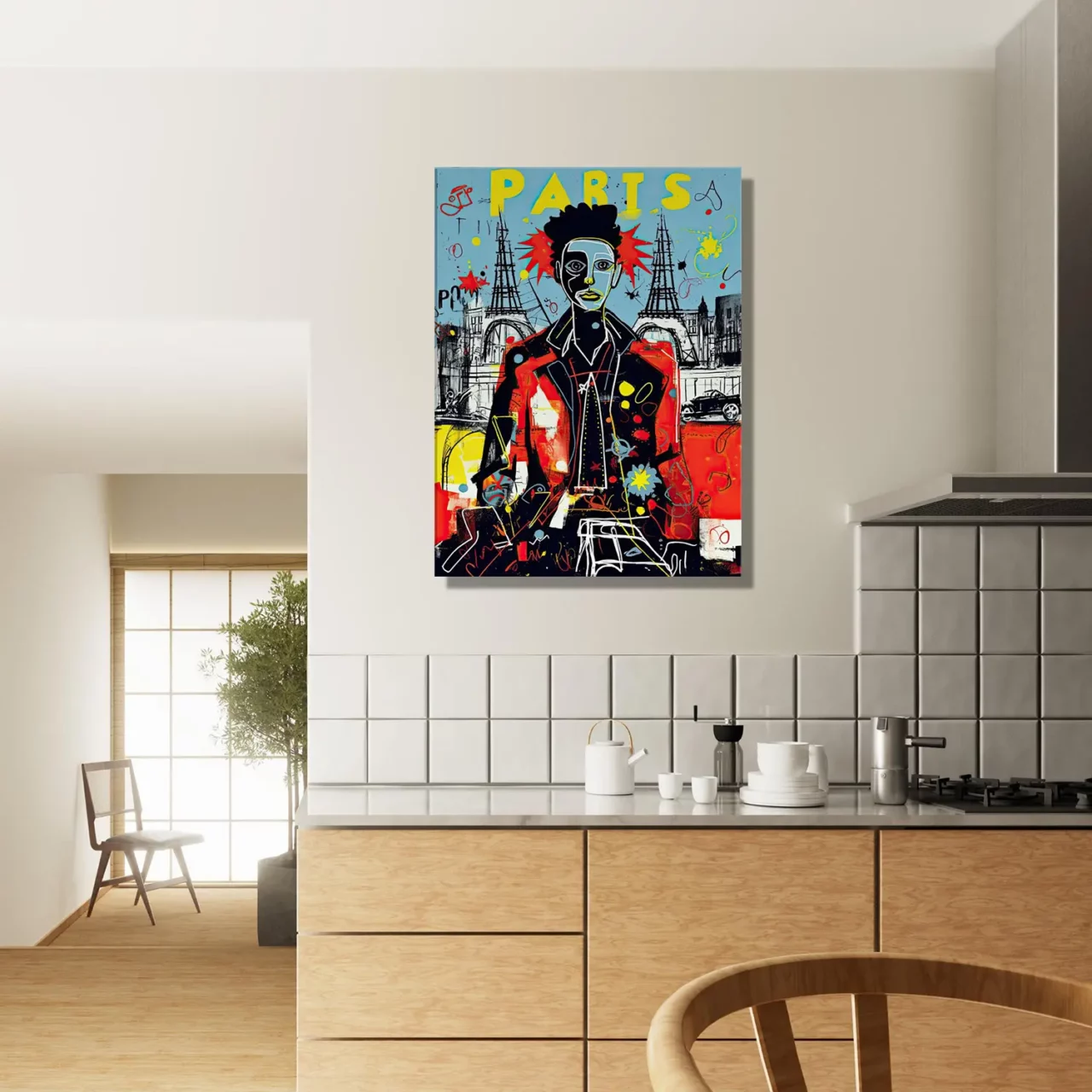 Tableau Vision artistique moderne de Paris par Basquiat vision artistique moderne de paris par basquiat