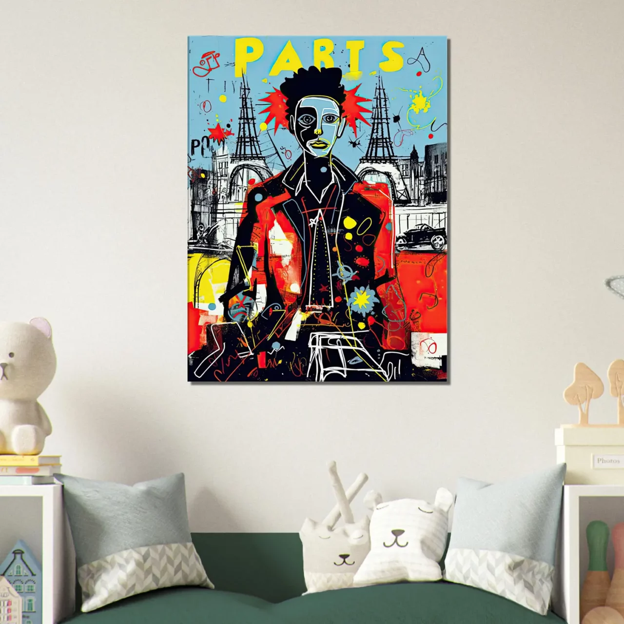 Tableau Vision artistique moderne de Paris par Basquiat vision artistique moderne de paris par basquiat