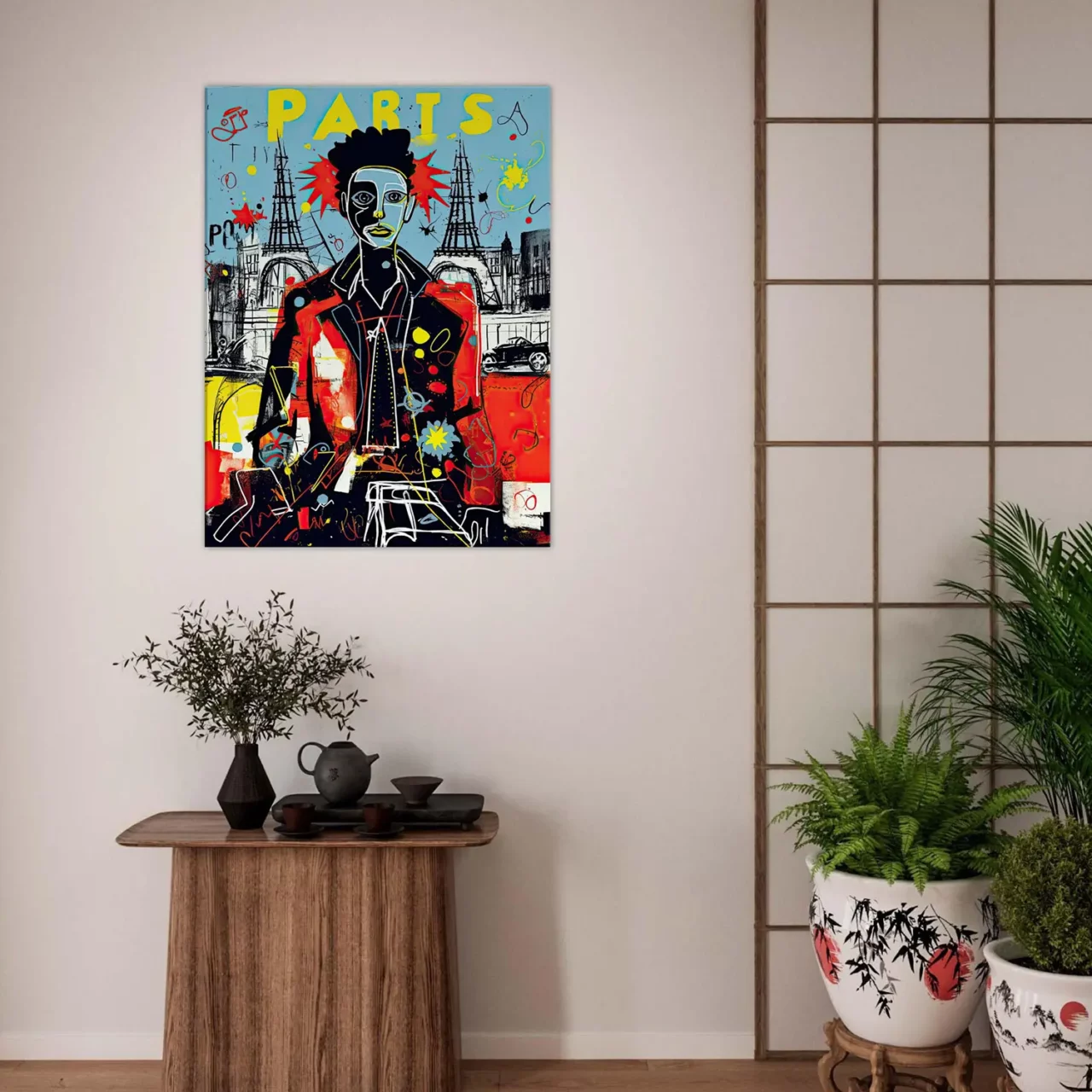 Tableau Vision artistique moderne de Paris par Basquiat vision artistique moderne de paris par basquiat