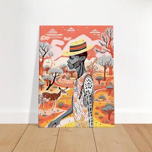 Tableau d'Art Australien pastel et Aborigène