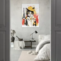 Cadre Charme parisien à travers les yeux d’un chat artiste charme parisien à travers les yeux d’un chat artiste