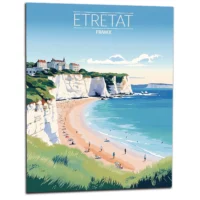 etretat style affiche vintage