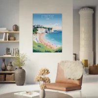 etretat style affiche vintage