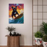 Bouledogue Français à lunettes surfeur bouledogue français à lunettes surfeur