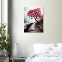 Cadre Chemin Zen – Bichrome et Cerisier chemin zen bichrome et cerisier