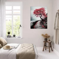 Cadre Chemin Zen – Bichrome et Cerisier chemin zen bichrome et cerisier