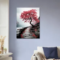 Cadre Chemin Zen – Bichrome et Cerisier chemin zen bichrome et cerisier