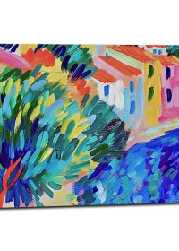 Collioure aux Couleurs de Matisse Abstrait Méditerranéen collioure abstrait inspiré de matisse
