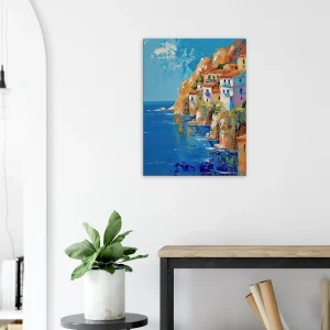 cote méditerranéenne grecque, peinture a l'huile