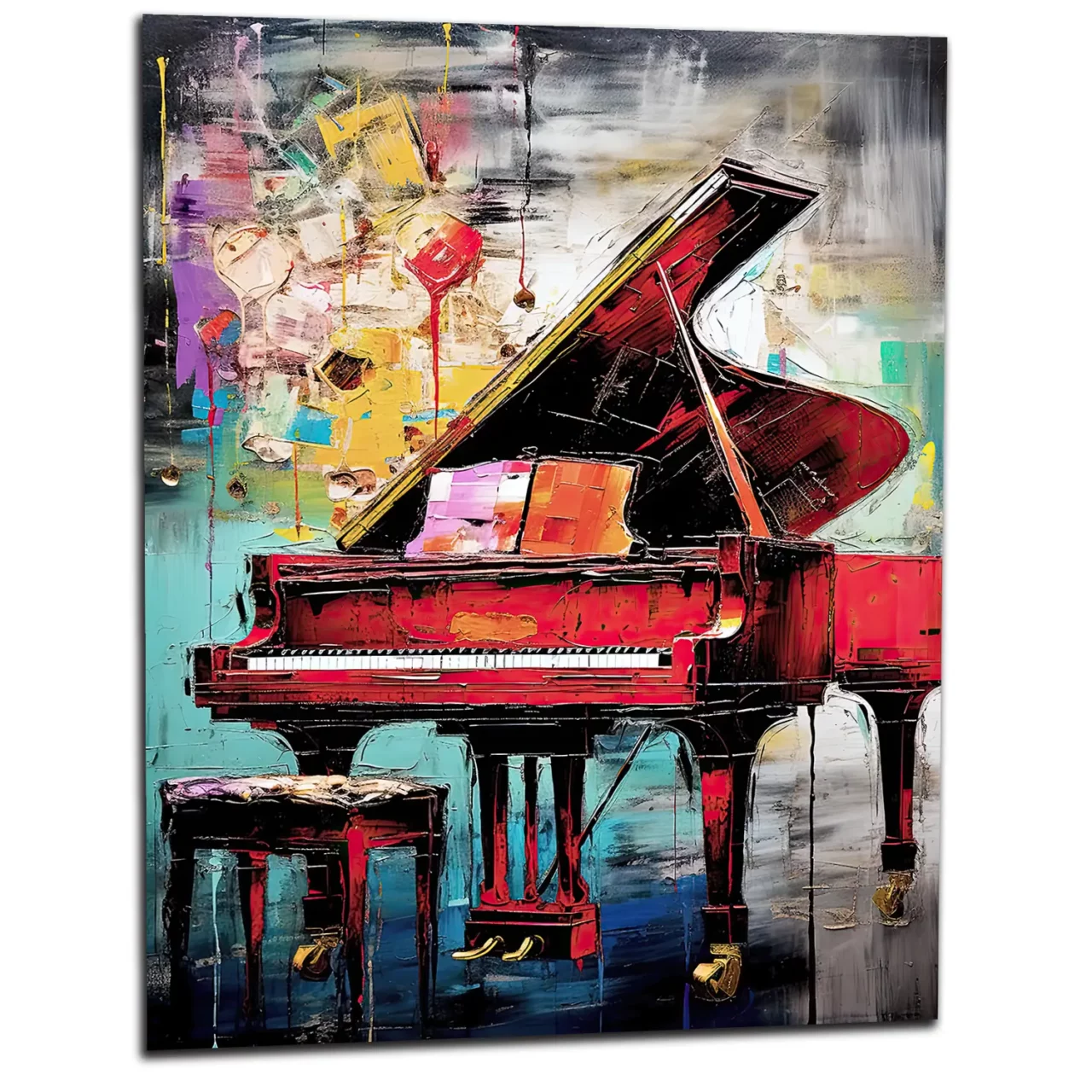 Décor piano à queue style George Mathieu décor piano à queue style george mathieu