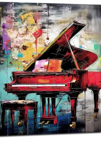 Décor piano à queue style George Mathieu décor piano à queue style george mathieu