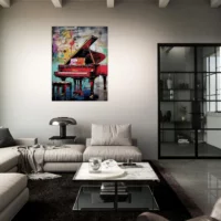 Décor piano à queue style George Mathieu décor piano à queue style george mathieu