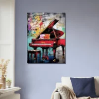 Décor piano à queue style George Mathieu décor piano à queue style george mathieu