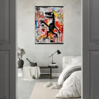 tableau basquiat, le dinosaure