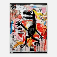 tableau basquiat, le dinosaure