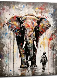 Art Urbain: Eléphant Graffiti à la Banksy elephant graffiti dans le style de banksy