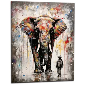 Art Urbain: Eléphant Graffiti à la Banksy Art Urbain: Eléphant Graffiti à la Banksy