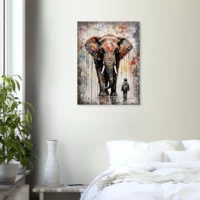 elephant graffiti dans le style de banksy