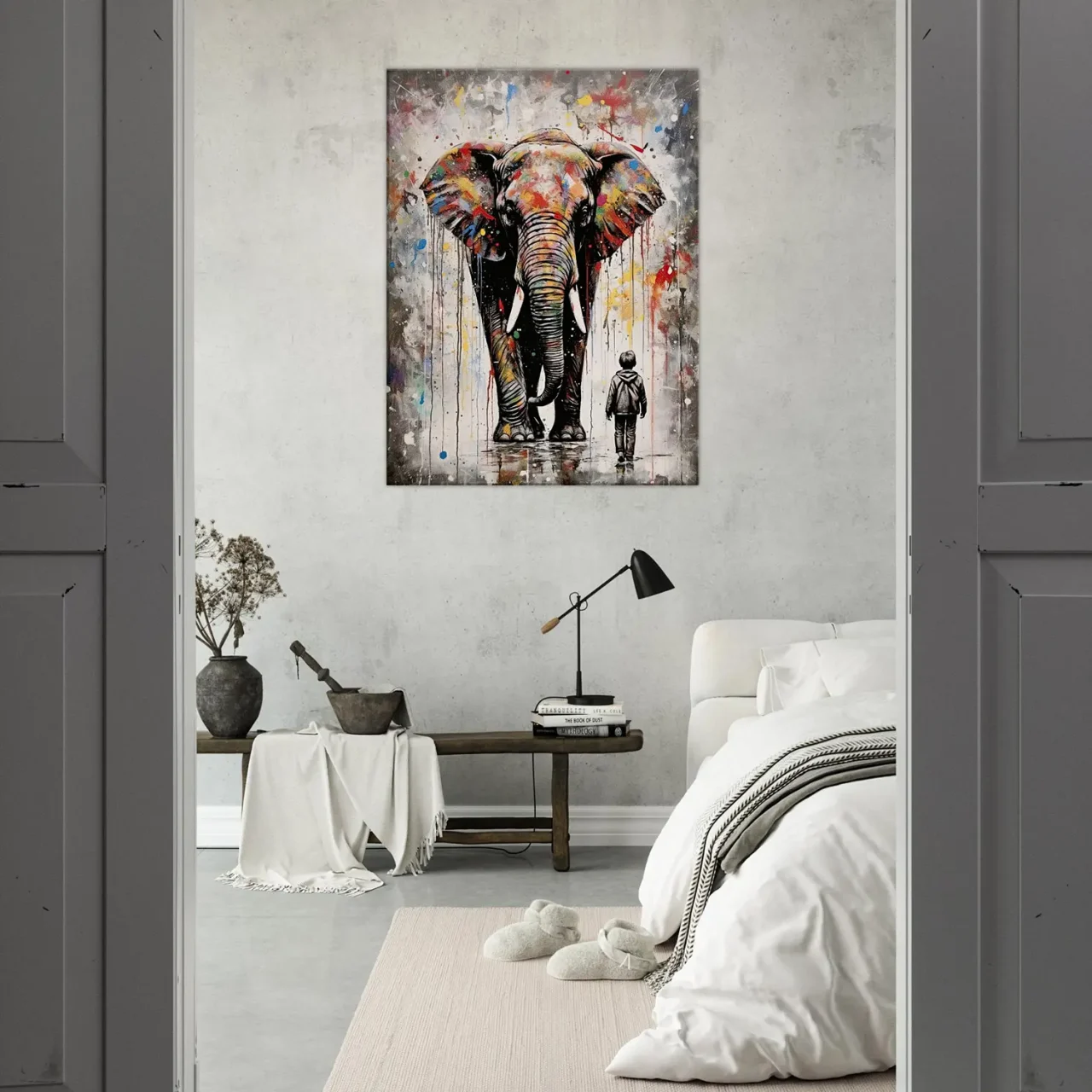 Art Urbain: Eléphant Graffiti à la Banksy elephant graffiti dans le style de banksy